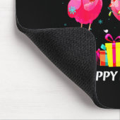 Flamingo Santa Hat Happy New Year Light Long Sleev Muismat (Hoek)