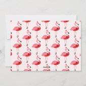 Flamingo Santa-kerstfoto Feestdagenkaart (Achterkant)