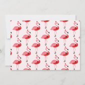 Flamingo Santa-kerstfoto Feestdagenkaart (Achterkant)