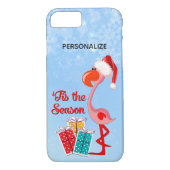 Flamingo Santa Kerstmis Aangepast Case-Mate iPhone Case (Achterkant)