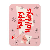 Flamingo Santa Pink Prettige feestdagen flexibel Magneet (Verticaal)