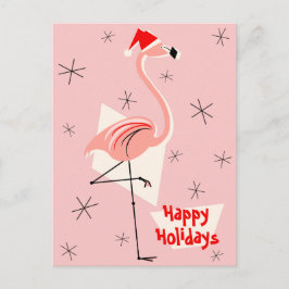 Flamingo Santa Pink Prettige feestdagen portret