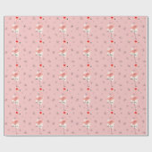 Flamingo Santa Pink wikkelpapier Cadeaupapier (Vlak)
