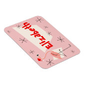 Flamingo Santa Roze Naam flexibel Magneet (Rechterzijde)