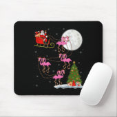 Flamingo Santa Sleigh Flying Funny Magical Christm Muismat (Met muis)