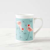Flamingo Santas Blue bone china Porselein Kop (Rechts)