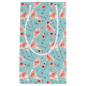Flamingo Santas Blue Multi gift klein Klein Cadeauzakje (Voorkant)
