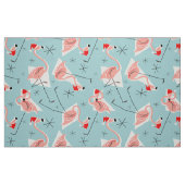 Flamingo Santas Blue Multi large patroonstof Stof (Fat Quarter)