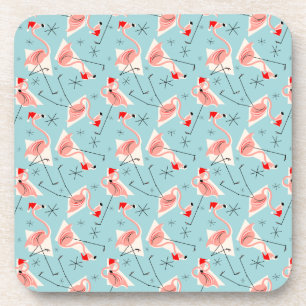 Flamingo Santas Blue Multi onderzetters plastic