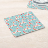 Flamingo Santas Blue Multi onderzetters Square (Schuin)