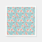 Flamingo Santas Blue Multi-paper inapkin Servetten (Voorkant)