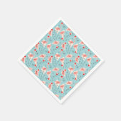 Flamingo Santas Blue Multi-paper inapkin Servetten (Hoek)