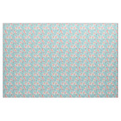 Flamingo Santas Blue Multi small patroonstof Stof (Yard (91,4 cm))