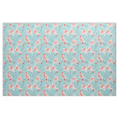 Flamingo Santas Blue Multi small patroonstof Stof (Fat Quarter)