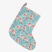 Flamingo Santas Blue Multi stocking Grote Kerstsok (Voorkant (Hangend))