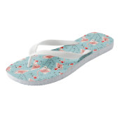 Flamingo Santas Blue Multi teenslippers (Schuin)
