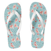 Flamingo Santas Blue Multi teenslippers (Voetbed)