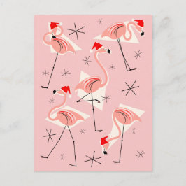 Flamingo Santas Roze briefkaarten portret