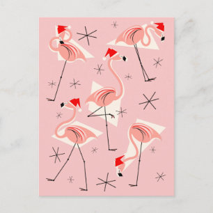 Flamingo Santas Roze briefkaarten portret