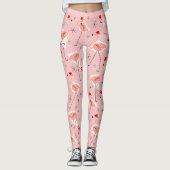 Flamingo Santas Roze leggings (Voorkant)