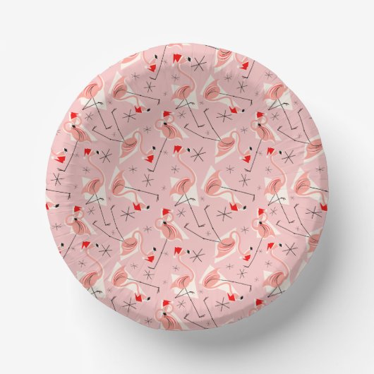 Flamingo Santas Roze Multi Papieren Kommen (Voorkant)