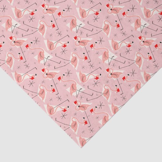 Flamingo Santas Roze Multitissuepapier Tissuepapier (Detail)