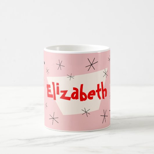 Flamingo Santas Roze Name mok (Center)