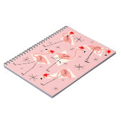 Flamingo Santas Roze notitieboek (Linkerzijde)