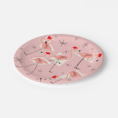 Flamingo Santas Roze papieren bord (Gekanteld)