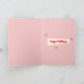 Flamingo Santas Roze Prettige feestdagen roze (Binnen)