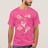 Flamingo Santas Roze t-shirt mannen (Voorkant)