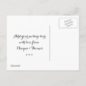 Flamingo Save the Date briefkaart krijtbord stijl (Achterkant)