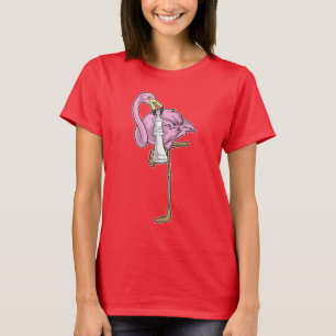 Flamingo Schaakstuk King Chess T-shirt