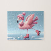 Flamingo Schaatspuzzel Legpuzzel (Horizontaal)