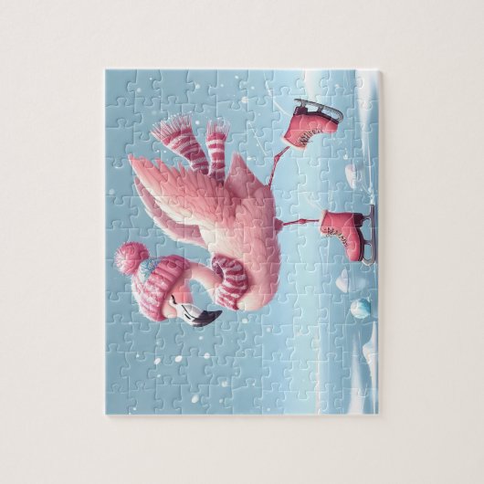 Flamingo Schaatspuzzel Legpuzzel (Verticaal)