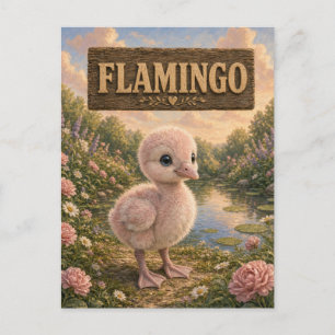 Flamingo Schattig Baby Verhaalboek Nursery Dier Briefkaart