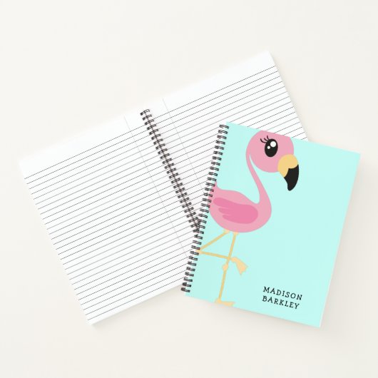 Flamingo Schattig Tropisch Kinderen Notitieboek (Binnen)