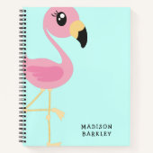 Flamingo Schattig Tropisch Kinderen Notitieboek (Voorkant)