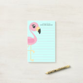 Flamingo Schattigee Tropische Kinder Post-it Notes (Op bureau)