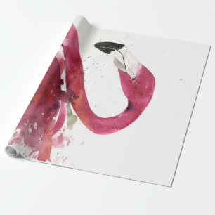 Flamingo   Schattigee Waterverf Flamingo Gifts Lov Cadeaupapier