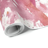Flamingo | Schattigee Waterverf Flamingo Gifts Lov Cadeaupapier (Rol Hoek)