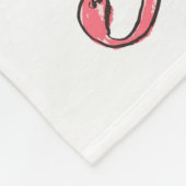 Flamingo schets: Tropisch patroon. Fleece Deken (Hoek)
