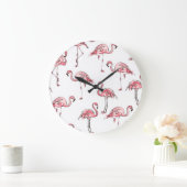 Flamingo schets: Tropisch patroon. Grote Klok (Huis)