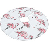 Flamingo schets: Tropisch  patroon. Kerstboom Rok (Gekanteld)