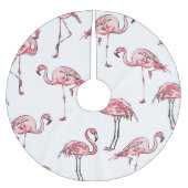 Flamingo schets: Tropisch  patroon. Kerstboom Rok (Voorkant)