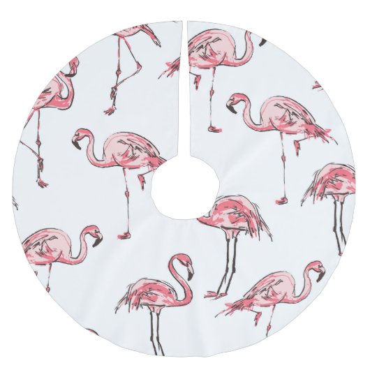 Flamingo schets: Tropisch  patroon. Kerstboom Rok (Voorkant)