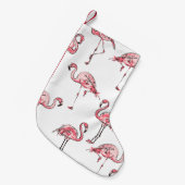 Flamingo schets: Tropisch  patroon. Kleine Kerstsok (Voorkant (Hangend))