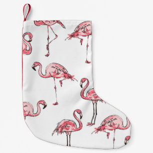 Flamingo schets: Tropisch  patroon. Kleine Kerstsok