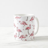 Flamingo schets: Tropisch patroon. Koffiemok (Voorkant rechts)