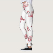 Flamingo schets: Tropisch  patroon. Leggings (Links)